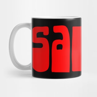 Salsa in Red Mug